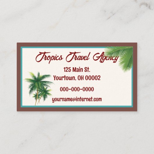 Carte Postale Tropical Island En Enveloppe (Dos)