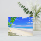 Carte Postale Tropical Island Retraite Sur White Sandy Beach (Debout devant)