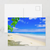Carte Postale Tropical Island Retraite Sur White Sandy Beach (Devant / Derrière)
