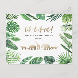 Carte Postale Tropical or moderne coloré maman-to-be