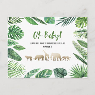 Carte Postale Tropical or moderne coloré maman-to-be