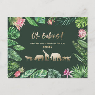 Carte Postale Tropical or moderne coloré maman-to-be