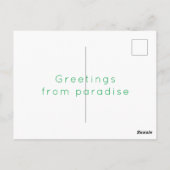 Carte Postale Tropical palm tree card (Dos)