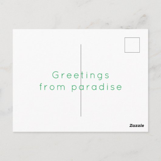 Carte Postale Tropical palm tree card  (Dos)