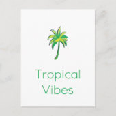 Carte Postale Tropical palm tree card (Devant)