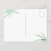 Carte Postale Tropical Paradise Coastal Seaside Cottage Hello (Dos)