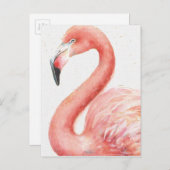 Carte Postale Tropical | Pink Flamingo (Devant / Derrière)