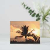 Carte postale Tropical Sunset Golden (Debout devant)