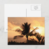 Carte postale Tropical Sunset Golden (Devant / Derrière)