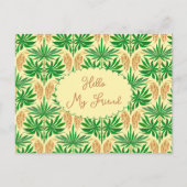 Carte Postale Tropical Vibe Palm Pattern Friendship  (Devant)