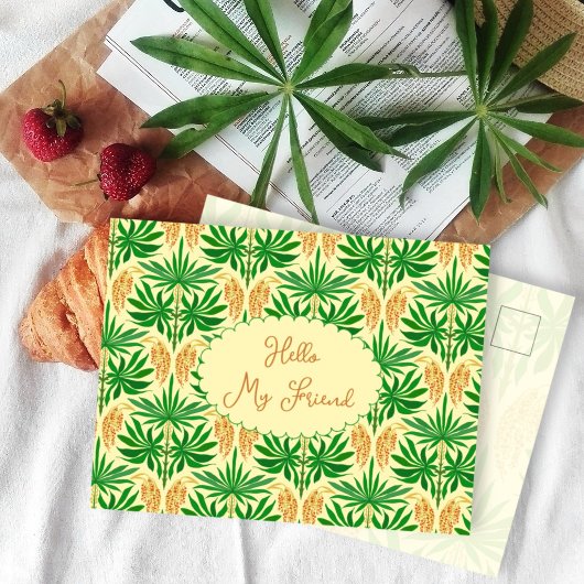 Carte Postale Tropical Vibe Palm Pattern Friendship 