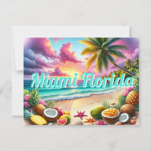 Carte postale tropicale Miami Floride