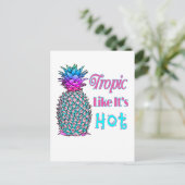 Carte Postale Tropique Comme Son Ananas Côtier Chaud (Debout devant)