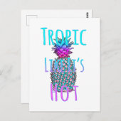 Carte Postale Tropique Comme Son Ananas Côtier Chaud (Devant / Derrière)