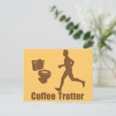 Carte Postale Trotter de café amusant (Debout devant)