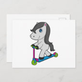 Carte Postale Trottinette à cheval (Devant / Derrière)