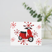 Carte Postale Trottinette rouge (Debout devant)