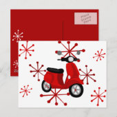 Carte Postale Trottinette rouge (Devant / Derrière)