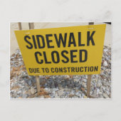Carte Postale Trottoir fermé (Devant)