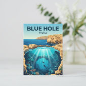 Carte Postale Trou Bleu, Gozo Malte (Debout devant)