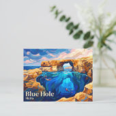 Carte Postale Trou Bleu Malte (Debout devant)