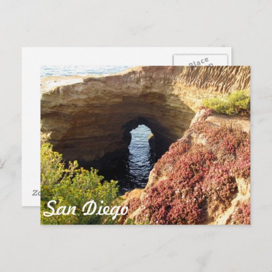 Carte Postale Trou De Clavier À Sunset Cliffs (Devant / Derrière)
