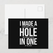 Carte Postale Trou De Golf Dans Un Cadeau De Golfeur (Devant / Derrière)