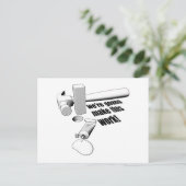 Carte Postale trou rond carré (Debout devant)