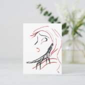 Carte Postale Trou rouge et loup (Debout devant)