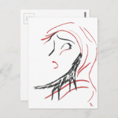 Carte Postale Trou rouge et loup (Devant / Derrière)