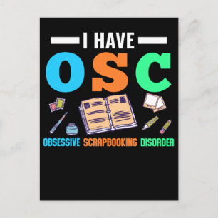 Carte Postale Trouble de scrapbooking drôle Amateur de livre bri