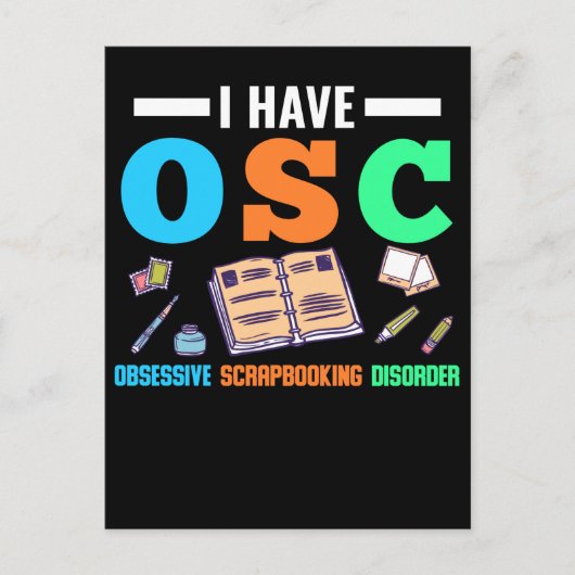 Carte Postale Trouble de scrapbooking drôle Amateur de livre bri (Devant)