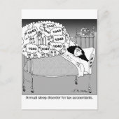 Carte Postale Trouble de sommeil pour les comptables fiscaux (Devant)