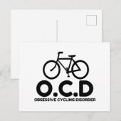 Carte Postale Trouble du cyclisme obsessionnel (Devant / Derrière)