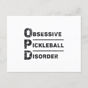Carte Postale Trouble Obsessif de Pickleball Cadeau Pickleball
