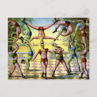 Carte Postale Troupe d'acrobates masculins
