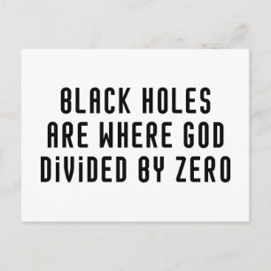 Carte Postale Trous noirs Zéro