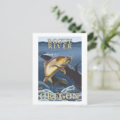 Carte Postale Trout Fishing Cross-Section - Rivière Rogue, (Debout devant)