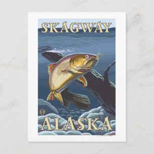 Carte Postale Trout Fishing Cross-Section - Skagway, Alaska