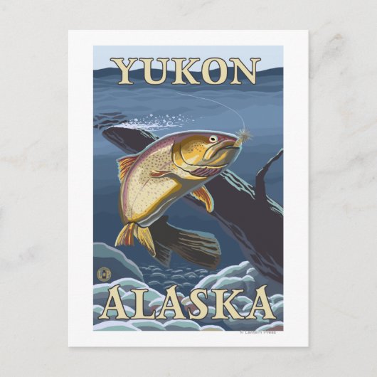 Carte Postale Trout Fishing Cross-Section - Yukon, Alaska (Devant)