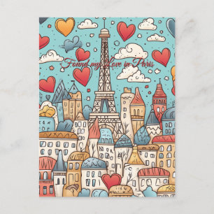 Carte Postale Trouvé mon amour à Paris France Saint Valentin