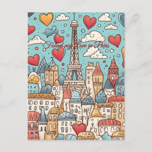 Carte Postale Trouvé mon amour à Paris France Saint Valentin (Devant)