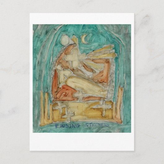 Carte Postale Trouver De La Douceur. méditation bouddhiste. (Devant)