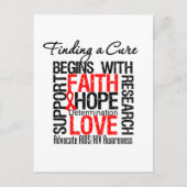 Carte Postale Trouver un remède contre le sida VIH (Devant)