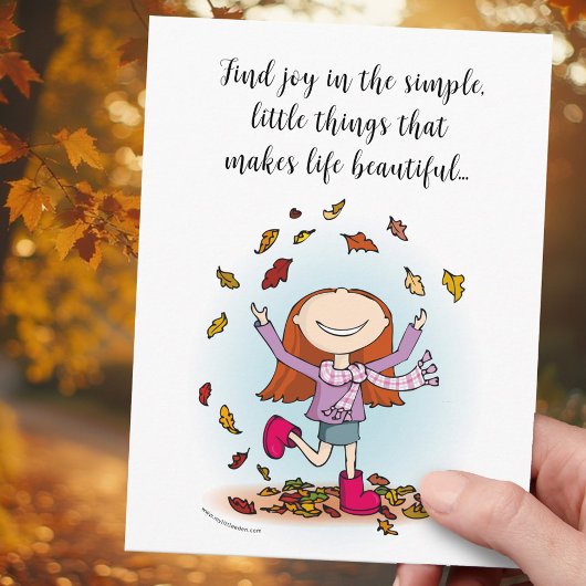 Carte Postale Trouvez de la joie dans les petites choses simples