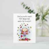 Carte Postale Trouvez de la joie dans les petites choses simples (Debout devant)