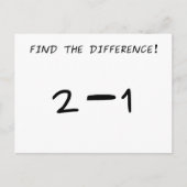 Carte Postale Trouvez la différence ! 2 moins 1 (Devant)