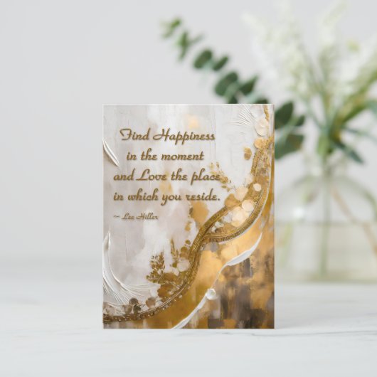 Carte Postale Trouvez le Bonheur dans le moment... Citation de L (Debout devant)