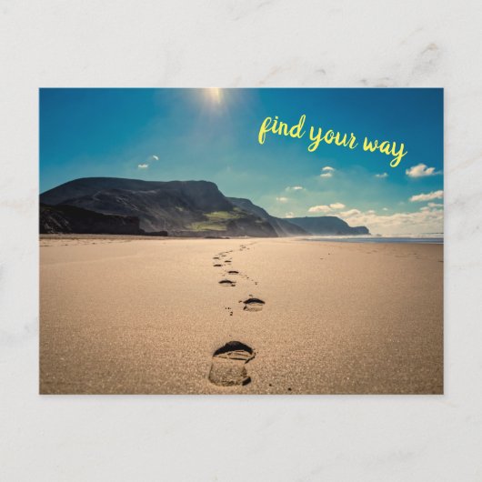 Carte Postale Trouvez votre chemin - pas (Devant)