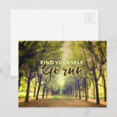 Carte Postale Trouvez-vous allez courir Coureurs Citation Fontai (Devant / Derrière)